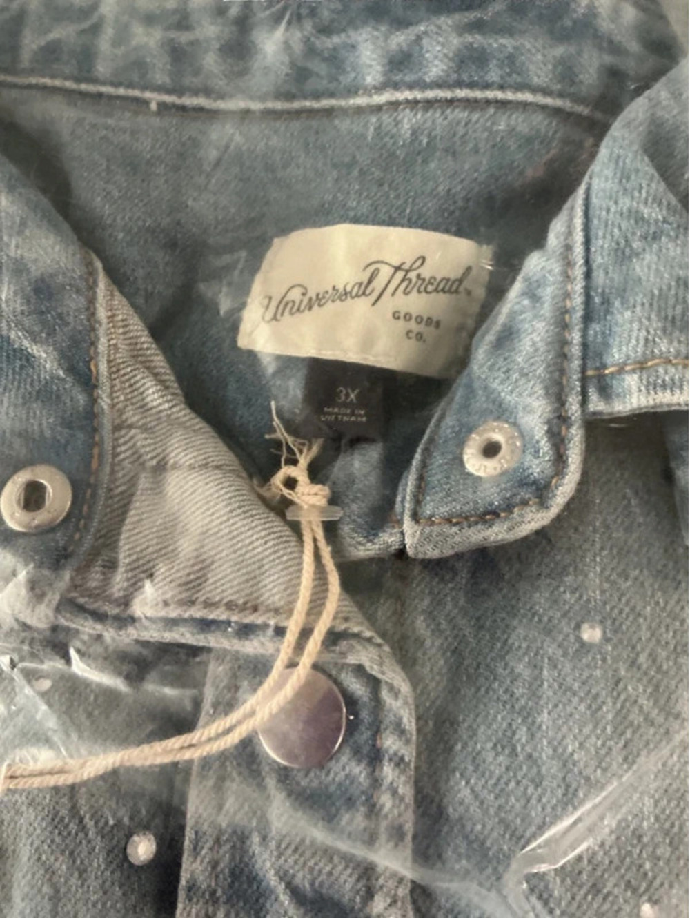 3X Jean Jacket Shirt 562 - Picture 3 of 4